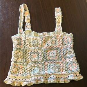 American Eagle medium Crochet Knit Tank Top